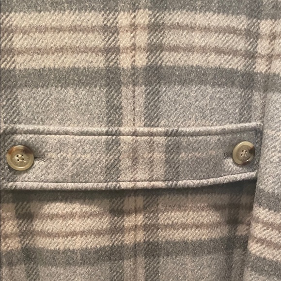 Ralph Lauren Gray Plaid Trench Coat - Picture 5 of 8